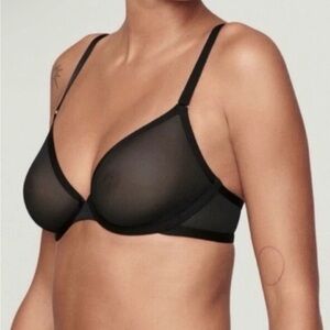 Cuup The Plunge Mesh Bra In Black SZ 36DDD 36F